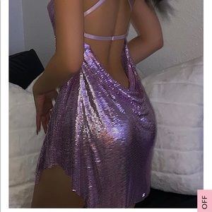 White fox iconic mini dress